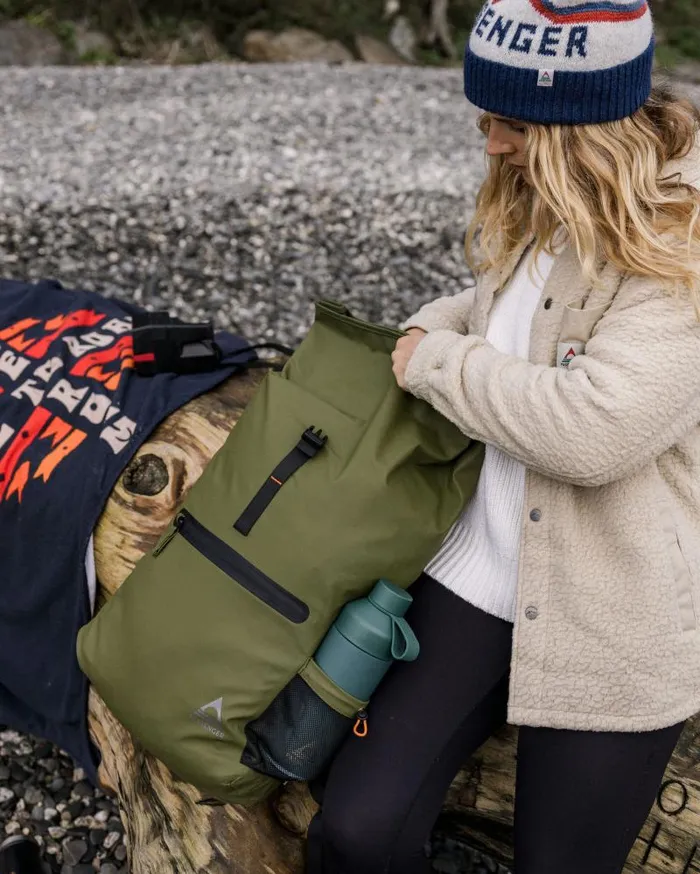 Passenger Backpacks and Bags Crossing Roll Top Backpack True Black Khaki True Black Khaki 8211 WomenMen