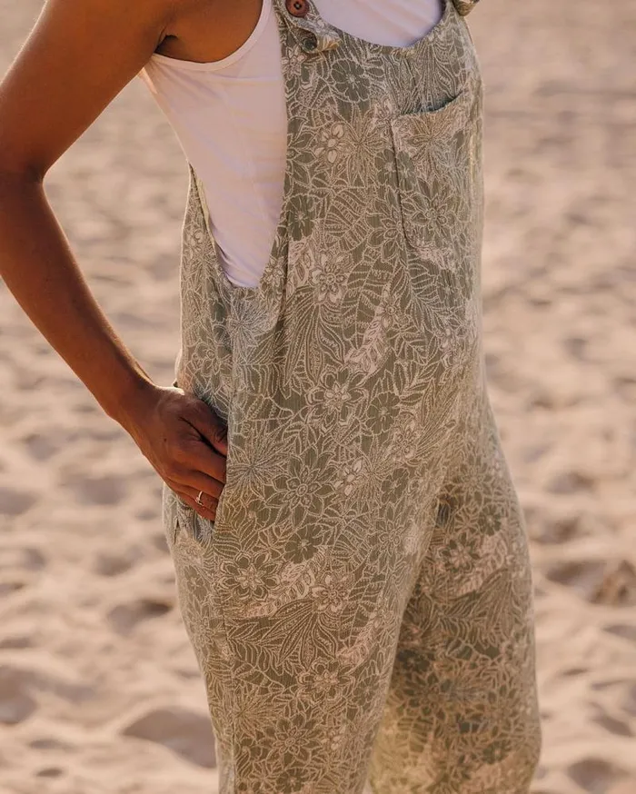 Passenger Bottoms Serenity Dungarees Pistachio Floral Pistachio Floral 8211 Women