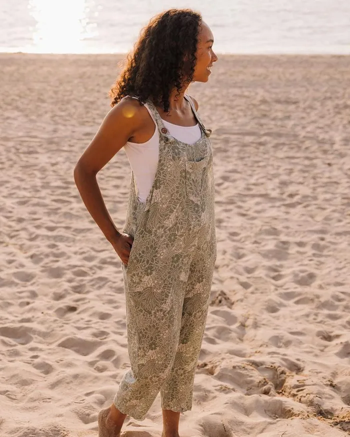 Passenger Bottoms Serenity Dungarees Pistachio Floral Pistachio Floral 8211 Women
