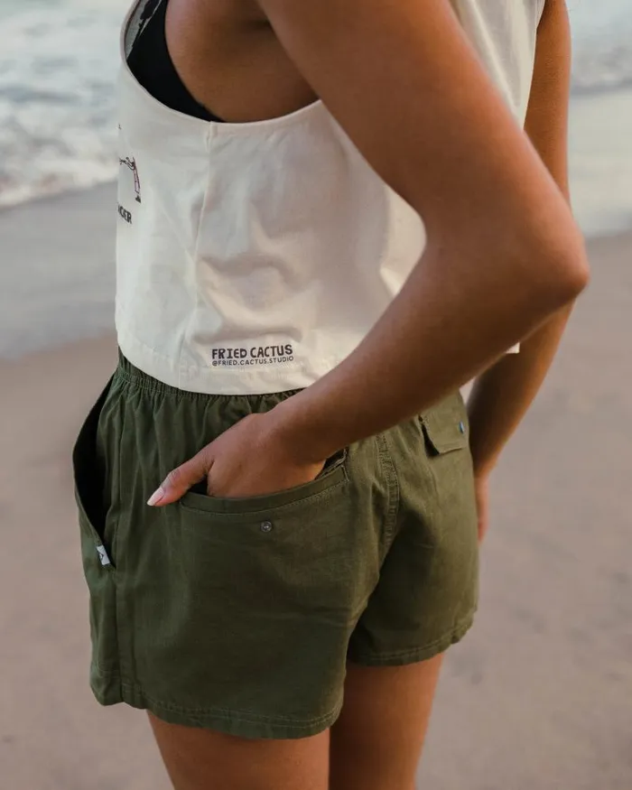 Passenger Bottoms Wonderland Organic Cotton Skort Khaki Khaki 8211 Women