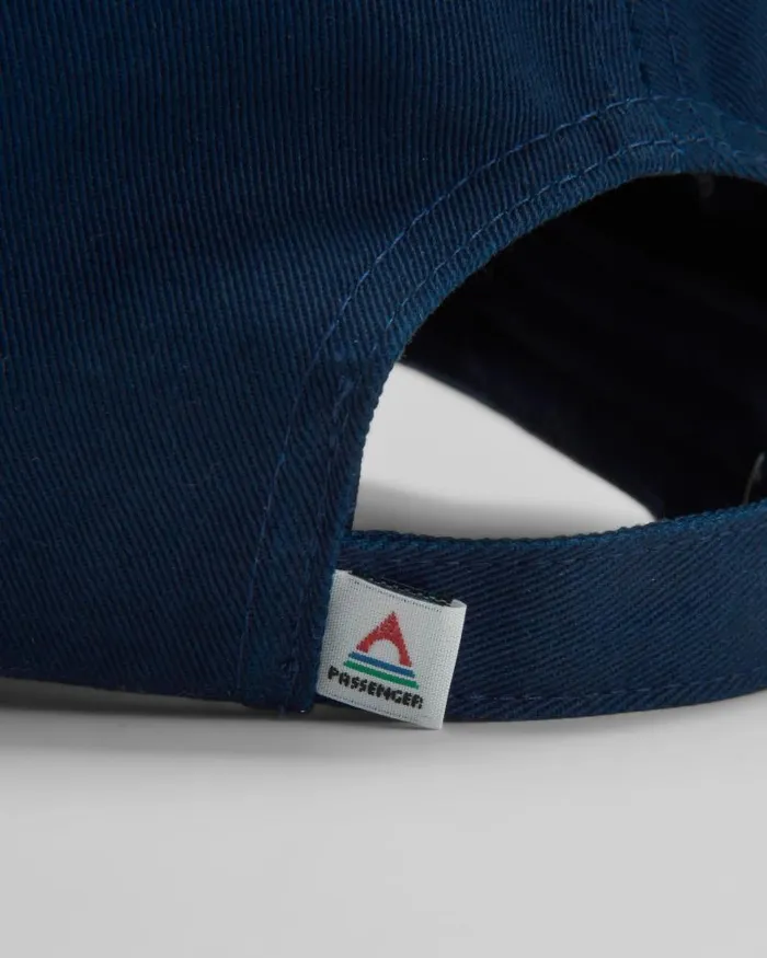 Passenger Caps and Hats Classic Recycled Cotton 6 Panel Cap Rich Navy Rich Navy 8211 WomenMen