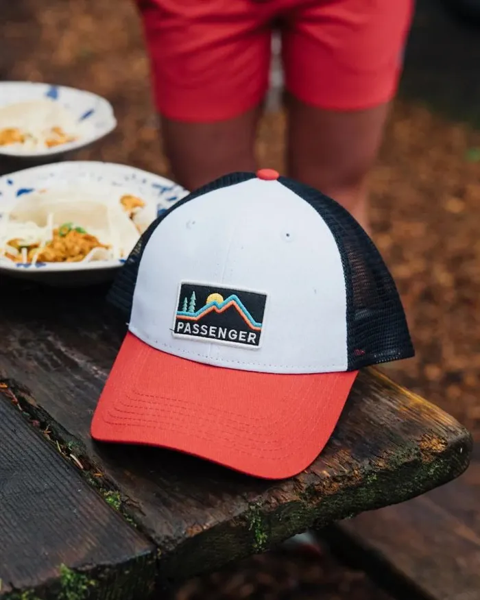 Passenger Caps and Hats Made To Roam Mesh Snapback Cap BlackRed Spice Blackred Spice 8211 WomenMen Passenger Caps and Hats Made To Roam Mesh Snapback Cap BlackRed Spice Blackred Spice 8211 WomenMen