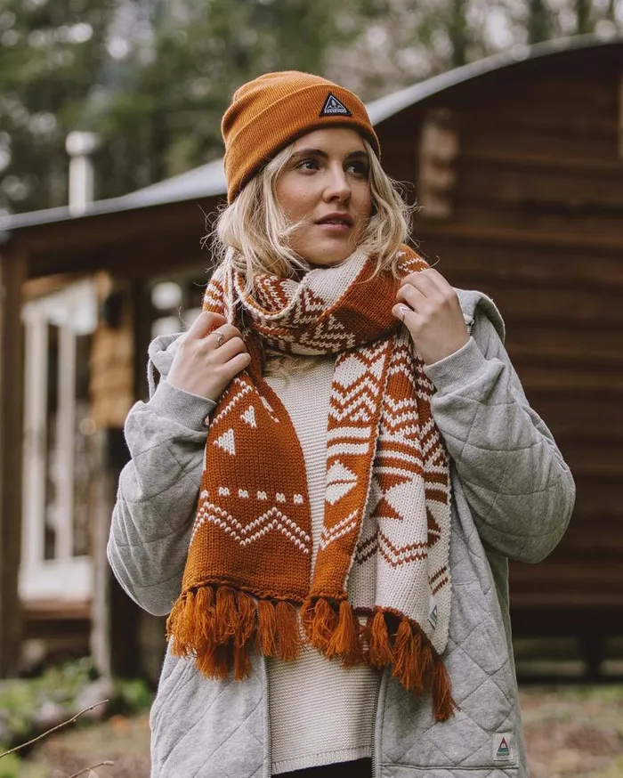 Passenger Scarves and Neckwear West Coast Recycled Acrylic Scarf Glazed Ginger Glazed Ginger 8211 Women