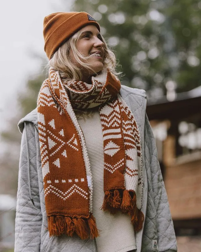 Passenger Scarves and Neckwear West Coast Recycled Acrylic Scarf Glazed Ginger Glazed Ginger 8211 Women