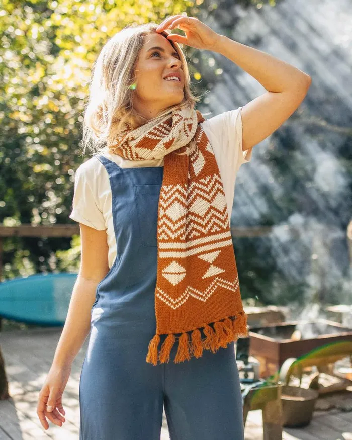 Passenger Scarves and Neckwear West Coast Recycled Acrylic Scarf Glazed Ginger Glazed Ginger 8211 Women