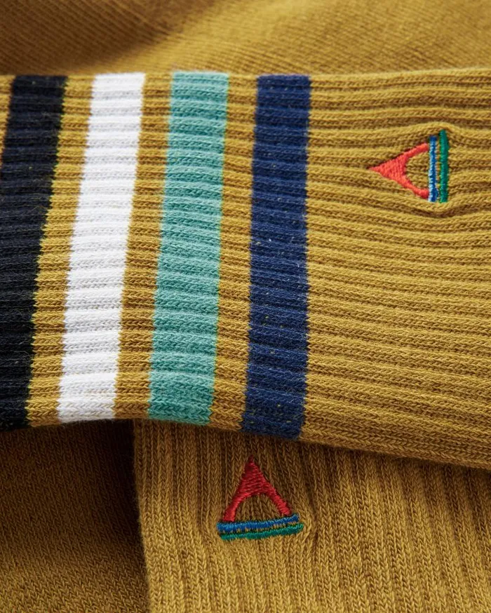 Passenger Socks Organic Midweight Crew Socks Mustard Yellow Mustard Yellow 8211 Men