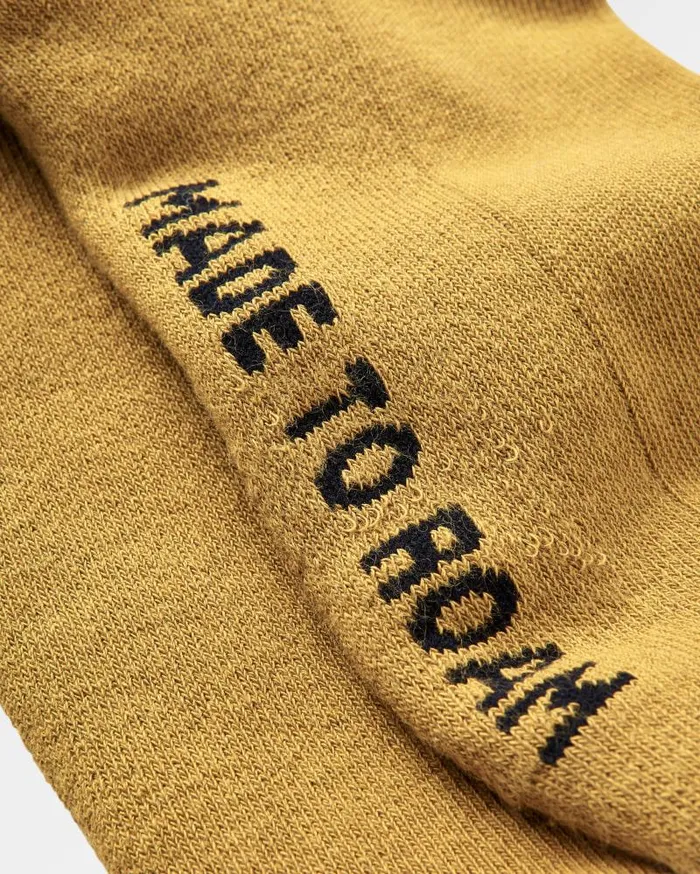 Passenger Socks Organic Midweight Crew Socks Mustard Yellow Mustard Yellow 8211 Men