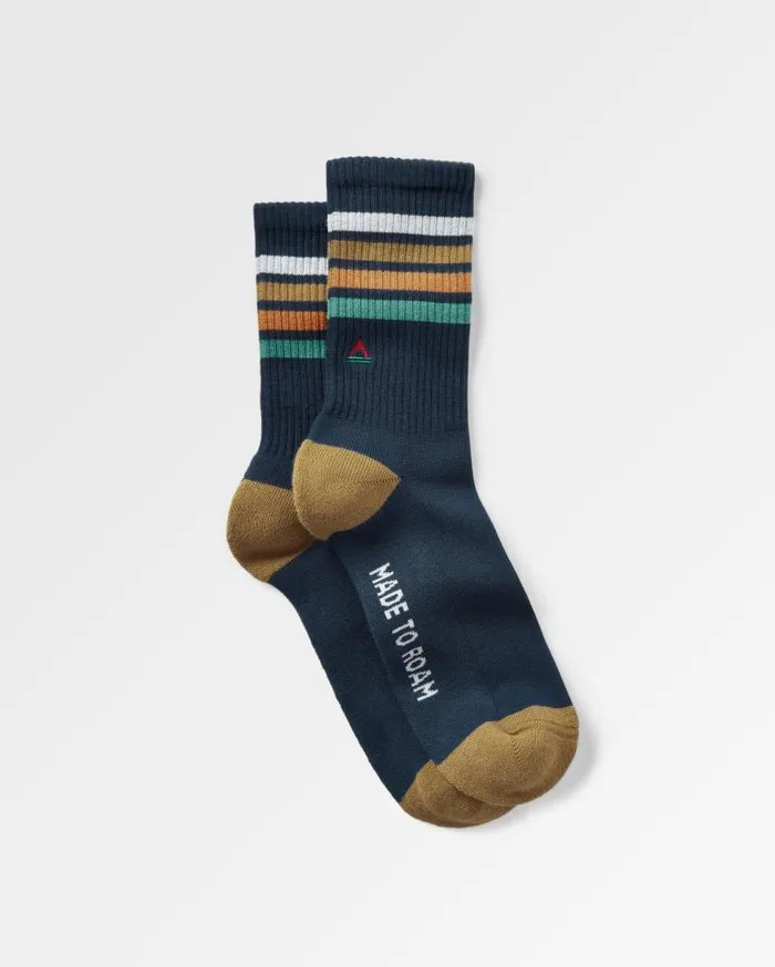 Passenger Socks Organic Midweight Crew Socks Navy Navy 8211 Men