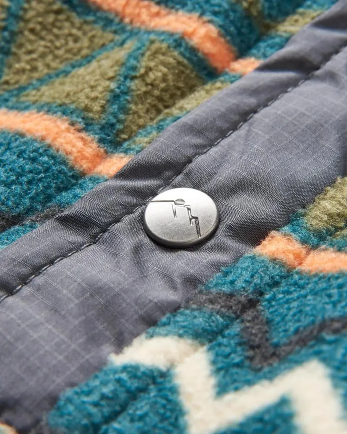 Passenger Tops Adrift Recycled Polar Fleece Retro Geo Mediterranean Retro Geo Mediterranean 8211 Men