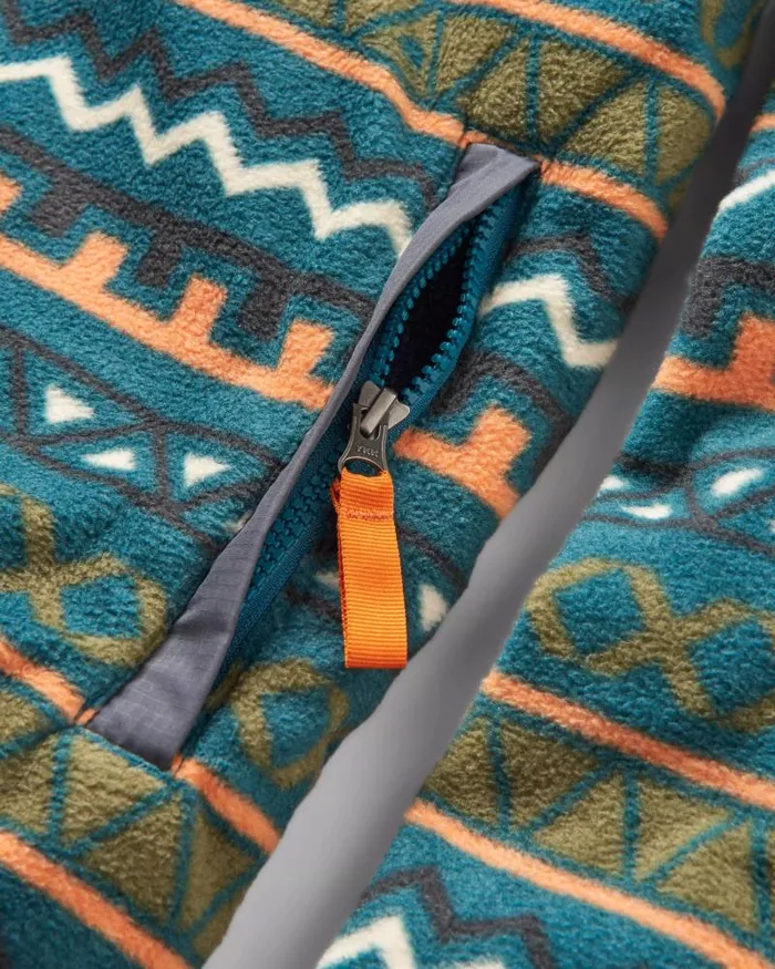 Passenger Tops Adrift Recycled Polar Fleece Retro Geo Mediterranean Retro Geo Mediterranean 8211 Men
