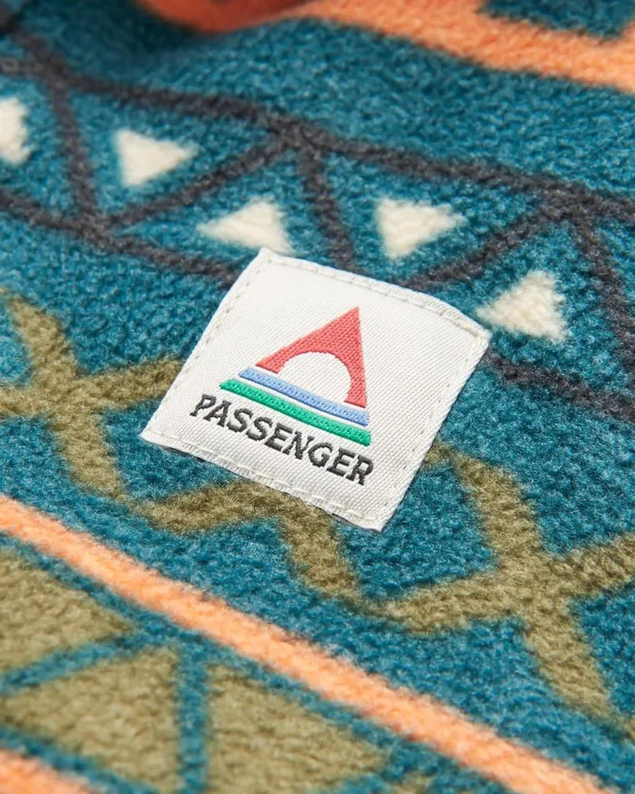 Passenger Tops Adrift Recycled Polar Fleece Retro Geo Mediterranean Retro Geo Mediterranean 8211 Men