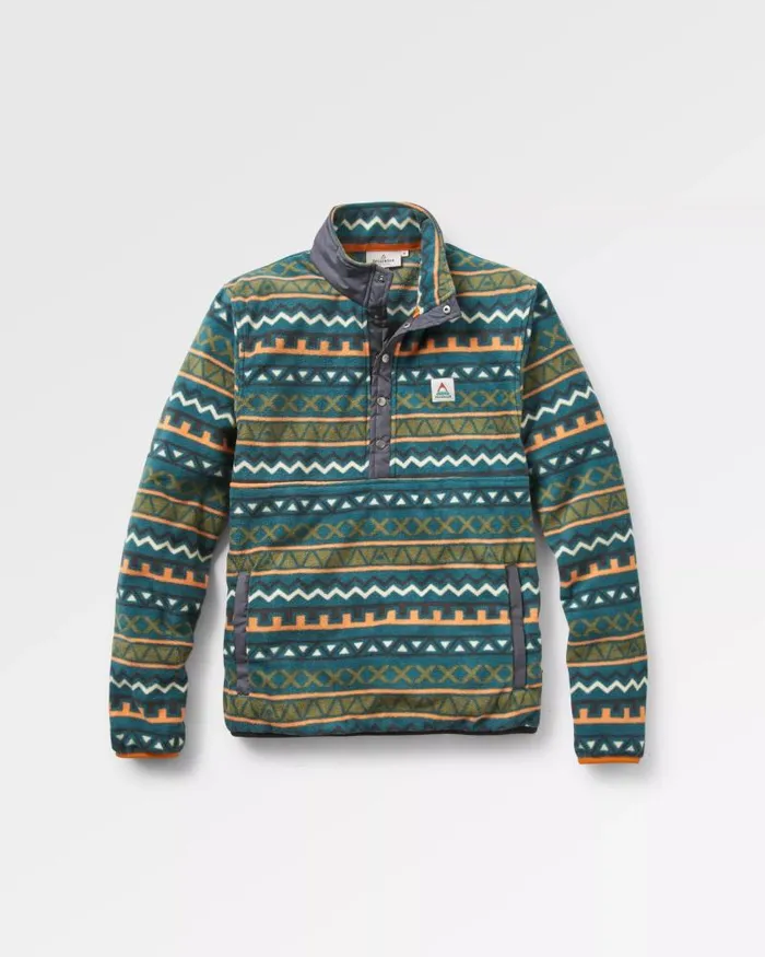 Passenger Tops Adrift Recycled Polar Fleece Retro Geo Mediterranean Retro Geo Mediterranean 8211 Men