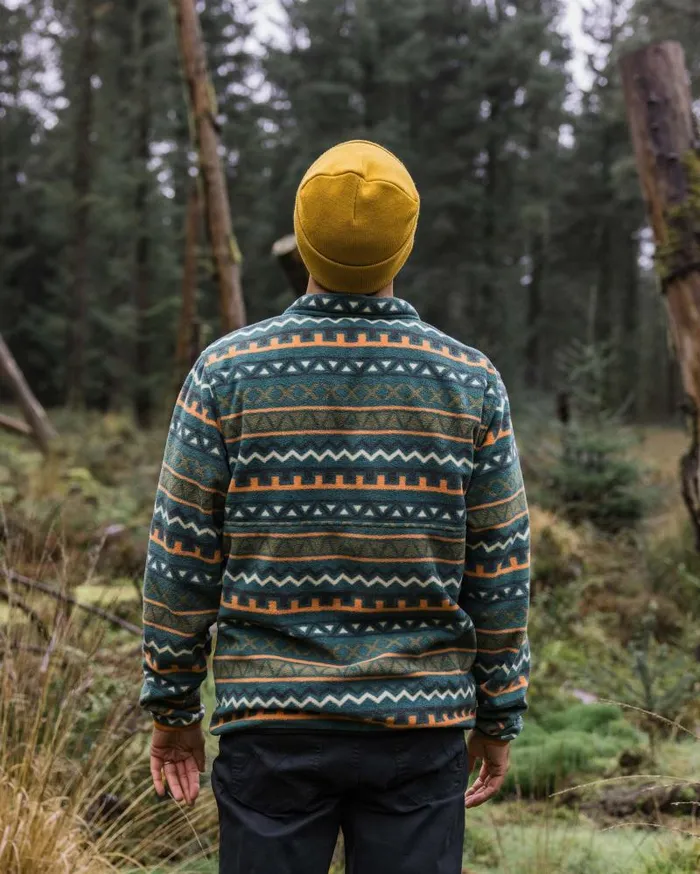 Passenger Tops Adrift Recycled Polar Fleece Retro Geo Mediterranean Retro Geo Mediterranean 8211 Men