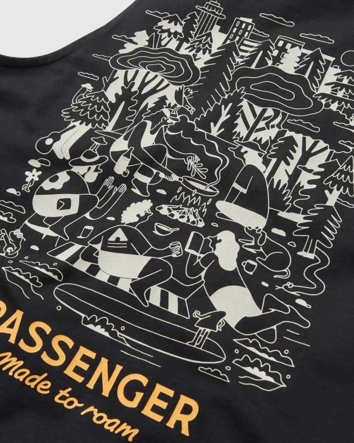 Passenger Tops Better Outside Organic Cotton Vest Black Black 8211 Women