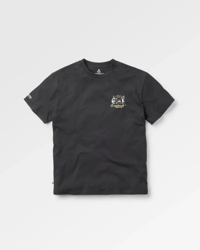 Passenger Tops Better Outside Organic Relaxed Fit TShirt Black Black 8211 Men