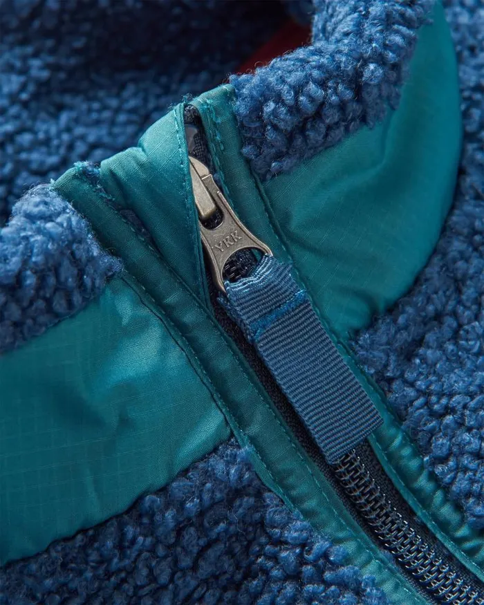 Passenger Tops Born Explorer Recycled PolarLined Sherpa Fleece Dark Denim Dark Denim 8211 Men