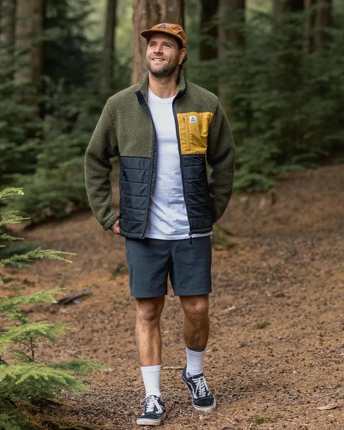 Passenger Tops Born Explorer Recycled PolarLined Sherpa Fleece Khaki Khaki 8211 Men