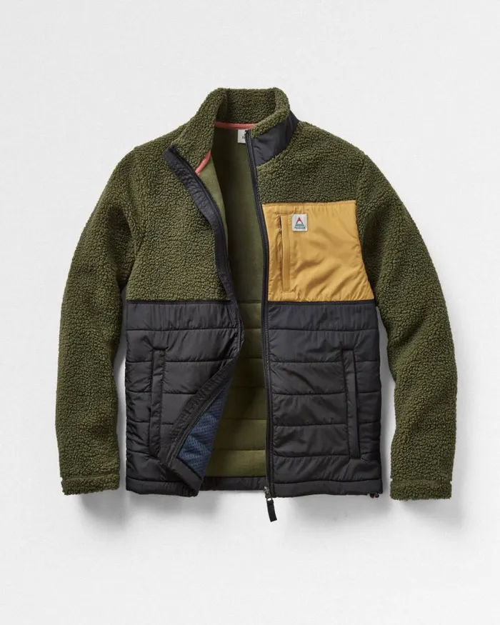 Passenger Tops Born Explorer Recycled PolarLined Sherpa Fleece Khaki Khaki 8211 Men