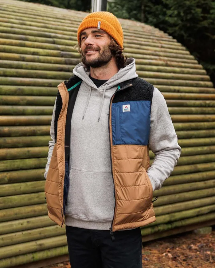 Passenger Tops Born Explorer Recycled PolarLined Sherpa Vest Black Black 8211 Men