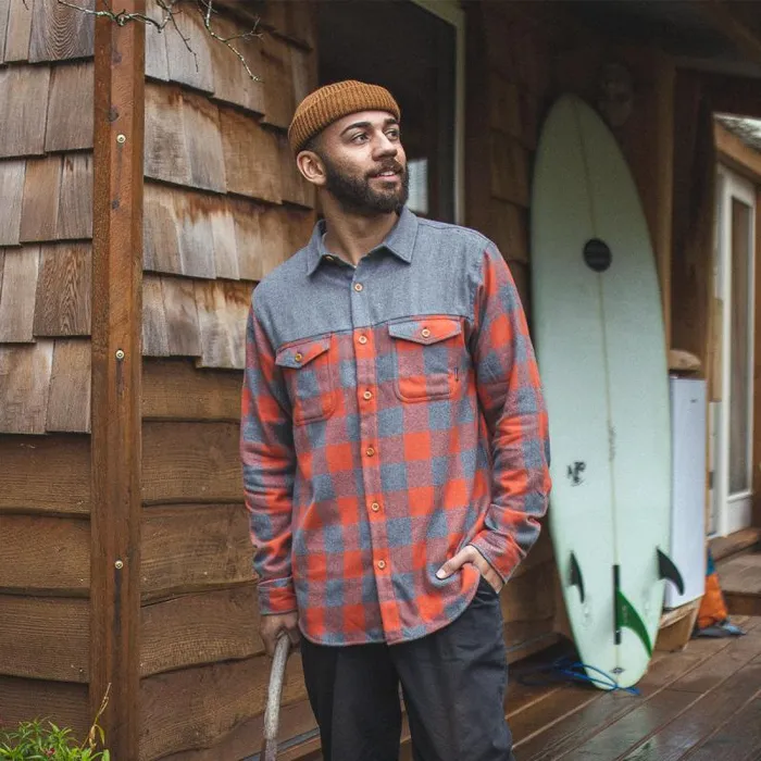 Passenger Tops Bozeman Shirt Buffalo Check Orange Buffalo Check Orange 8211 Men Passenger Tops Bozeman Shirt Buffalo Check Orange Buffalo Check Orange 8211 Men