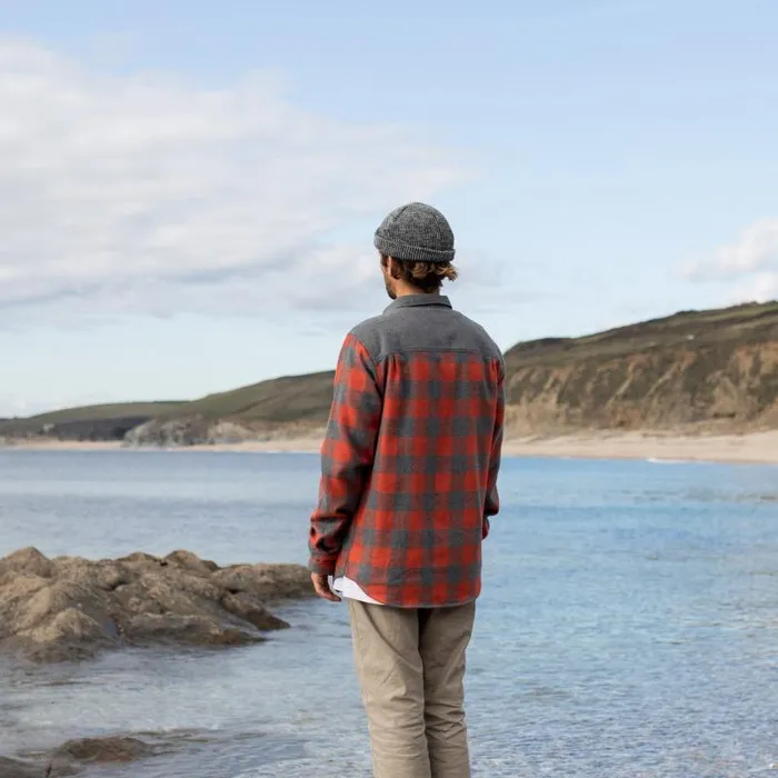 Passenger Tops Bozeman Shirt Buffalo Check Orange Buffalo Check Orange 8211 Men