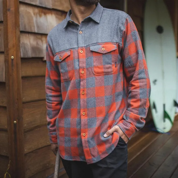 Passenger Tops Bozeman Shirt Buffalo Check Orange Buffalo Check Orange 8211 Men