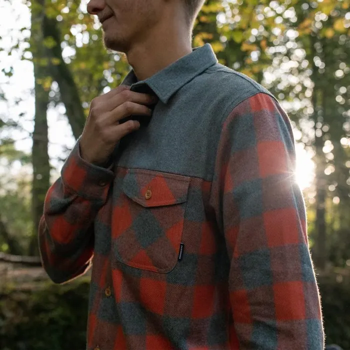 Passenger Tops Bozeman Shirt Buffalo Check Orange Buffalo Check Orange 8211 Men