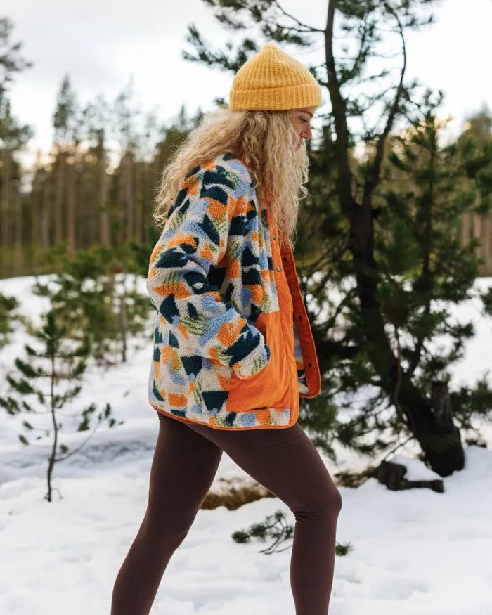 Passenger Tops Clover Recycled DeepPile Sherpa Fleece Off White Camo Off White Camo 8211 Women
