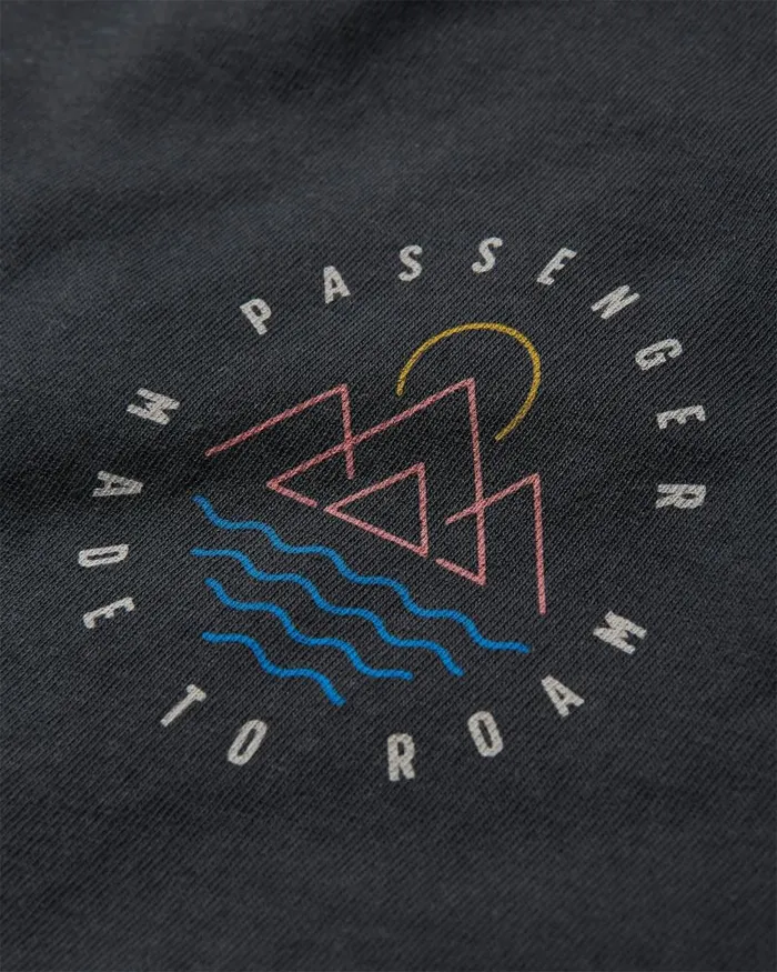 Passenger Tops Escapism Recycled Cotton TShirt Black Black 8211 Men