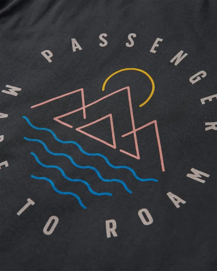 Passenger Tops Escapism Recycled Cotton TShirt Black Black 8211 Men