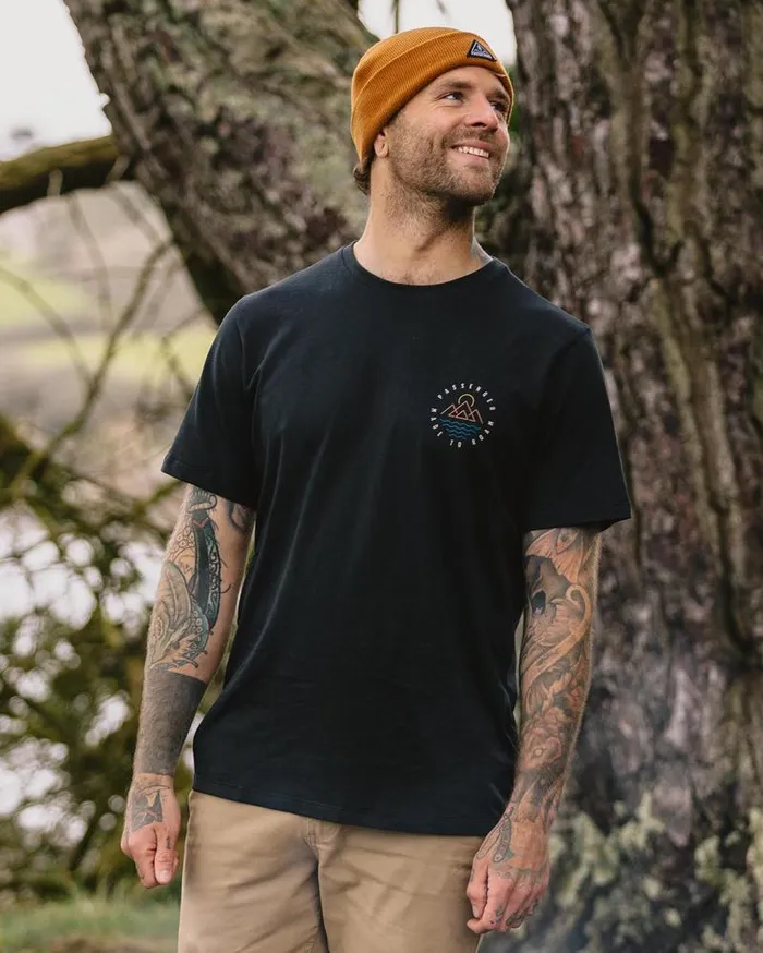 Passenger Tops Escapism Recycled Cotton TShirt Black Black 8211 Men