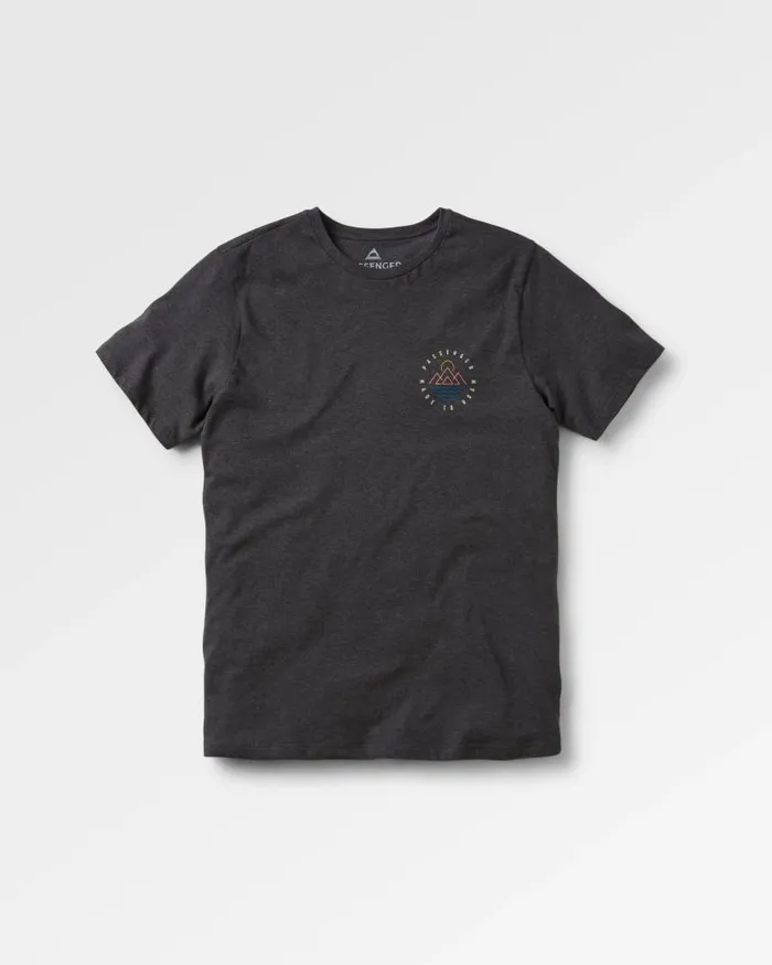 Passenger Tops Escapism Recycled Cotton TShirt Charcoal Marl Charcoal Marl 8211 Men