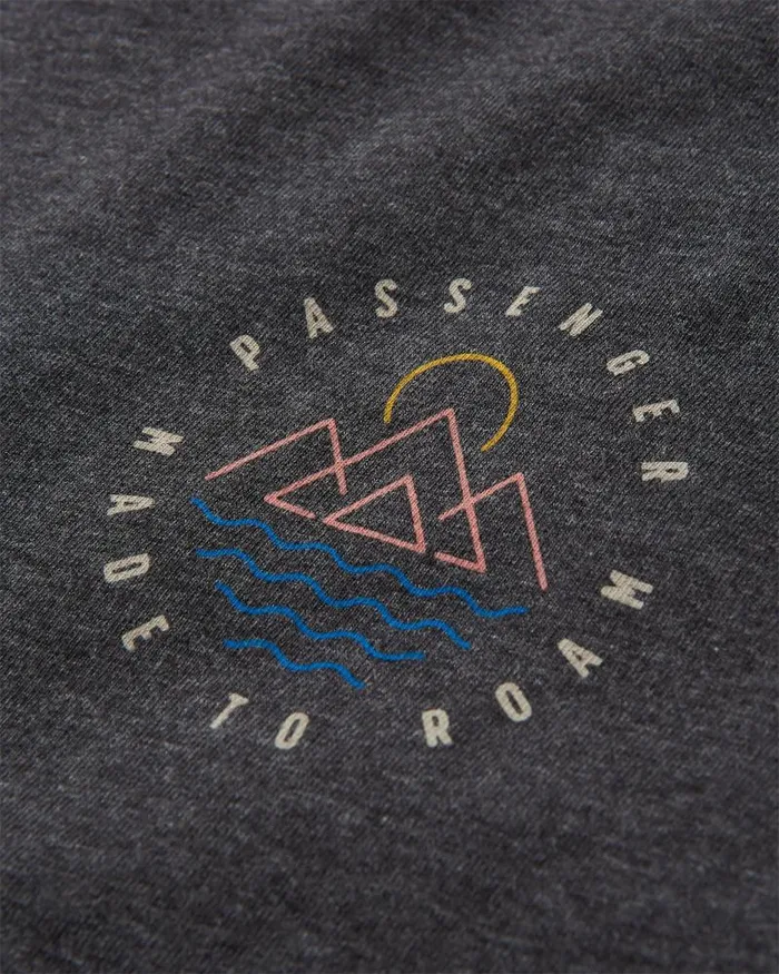 Passenger Tops Escapism Recycled Cotton TShirt Charcoal Marl Charcoal Marl 8211 Men