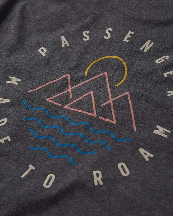 Passenger Tops Escapism Recycled Cotton TShirt Charcoal Marl Charcoal Marl 8211 Men