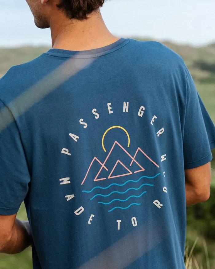 Passenger Tops Escapism Recycled Cotton TShirt Dark Denim Dark Denim 8211 Men Passenger Tops Escapism Recycled Cotton TShirt Dark Denim Dark Denim 8211 Men