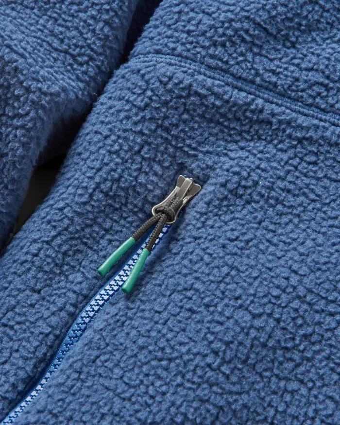 Passenger Tops Fairbanks 20 Full Zip Recycled Sherpa Fleece Dark Denim Dark Denim 8211 Women