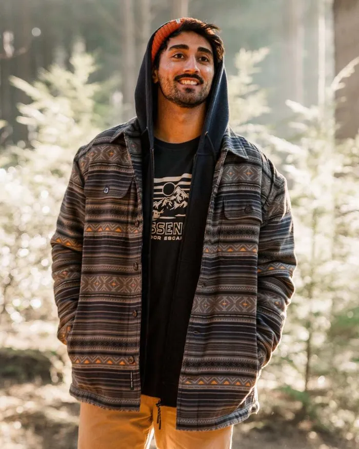 Passenger Tops Freestyle SherpaLined Overshirt Faded Black Faded Black 8211 Men Passenger Tops Freestyle SherpaLined Overshirt Faded Black Faded Black 8211 Men