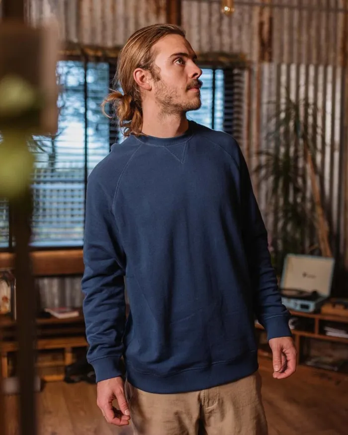 Passenger Tops Heritage Recycled Cotton Sweatshirt Dark Denim Dark Denim 8211 Men