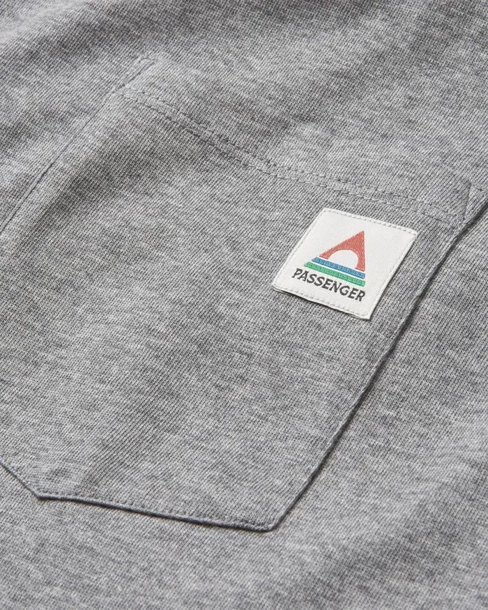 Passenger Tops Heritage Recycled Relaxed Fit TShirt Dark Grey Marl Dark Grey Marl 8211 Men