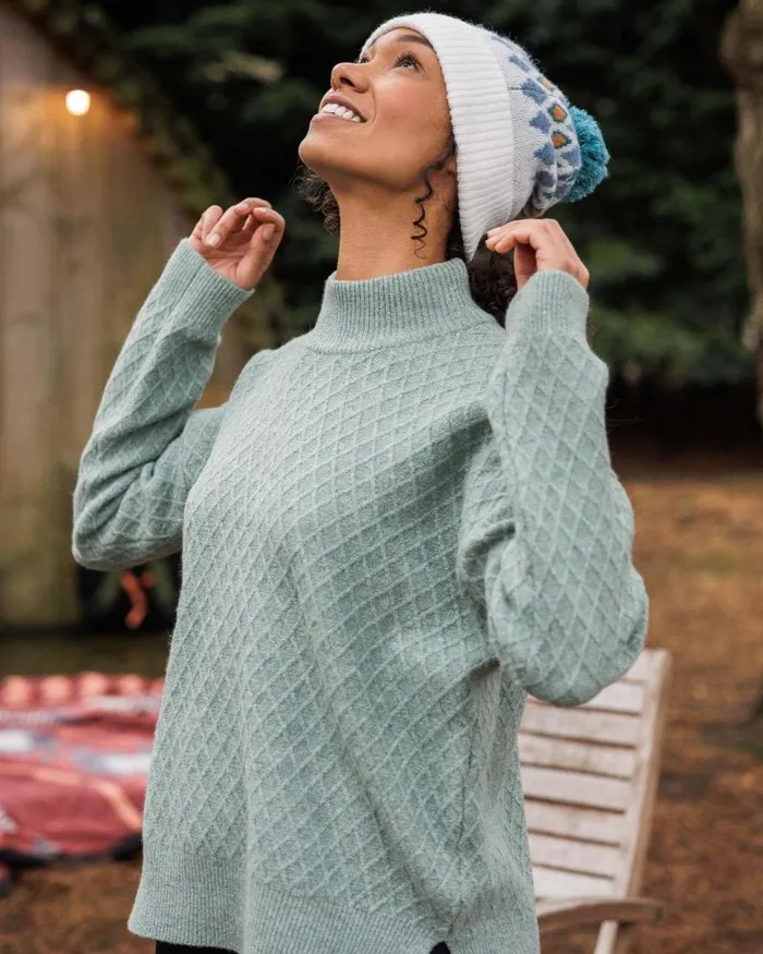 Passenger Tops Hinterland Recycled Knitted Jumper Pistachio Pistachio 8211 Women