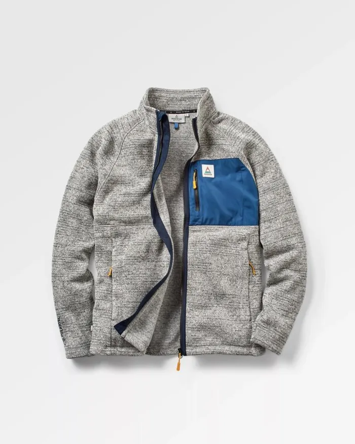 Passenger Tops Incline Recycled Polartec Fleece Grey Marl Grey Marl 8211 Men