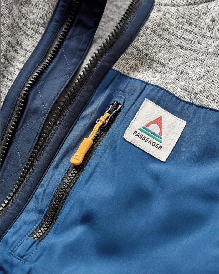 Passenger Tops Incline Recycled Polartec Fleece Grey Marl Grey Marl 8211 Men