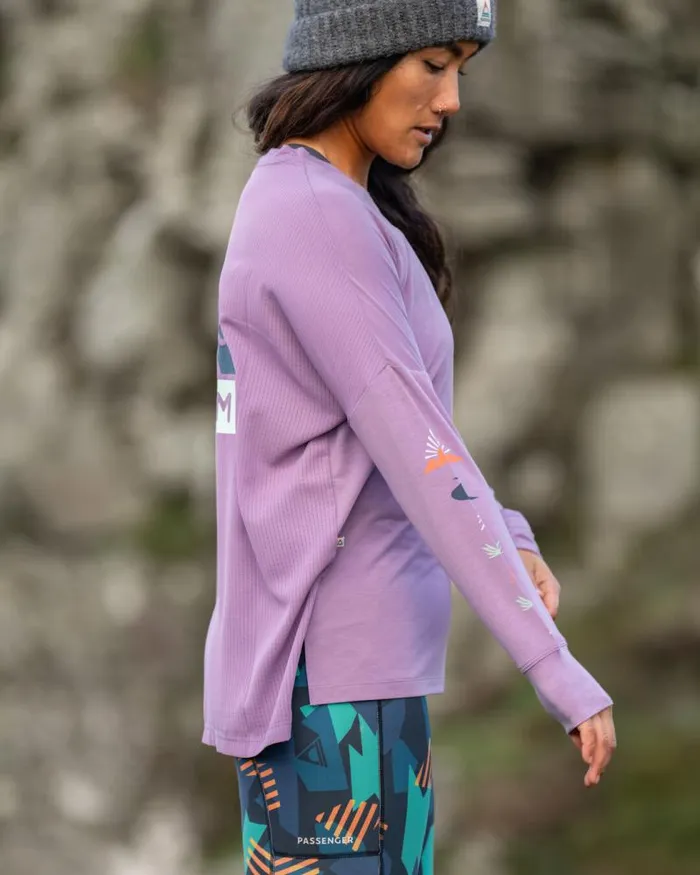 Passenger Tops Lotus Recycled Active LS Top Lilac Lilac 8211 Women