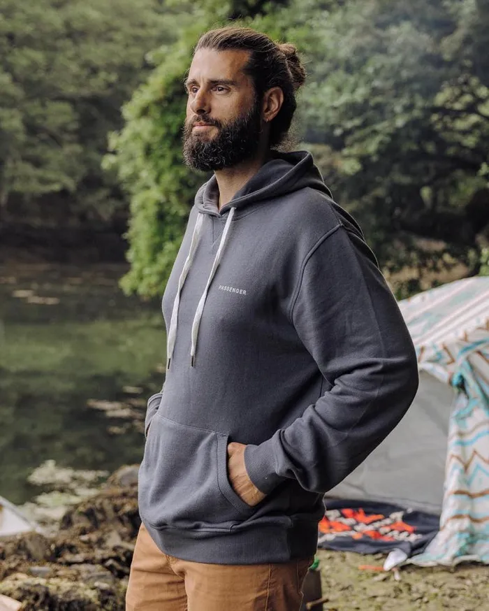 Passenger Tops Made To Roam Recycled Hoodie Faded Black Faded Black 8211 Men
