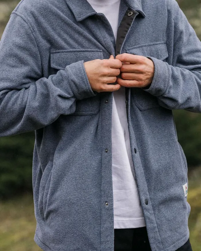 Passenger Tops Maple Recycled Polar Fleece Shirt Navy Marl Navy Marl 8211 Men