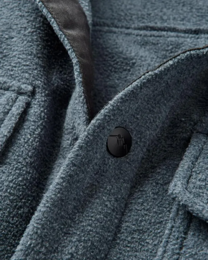 Passenger Tops Maple Recycled Polar Fleece Shirt Navy Marl Navy Marl 8211 Men