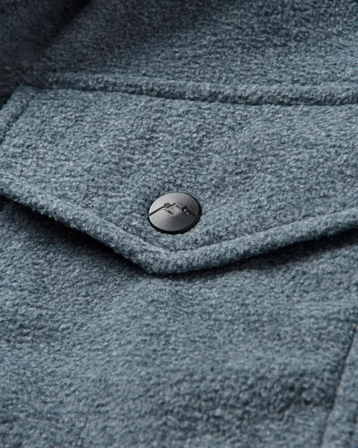 Passenger Tops Maple Recycled Polar Fleece Shirt Navy Marl Navy Marl 8211 Men
