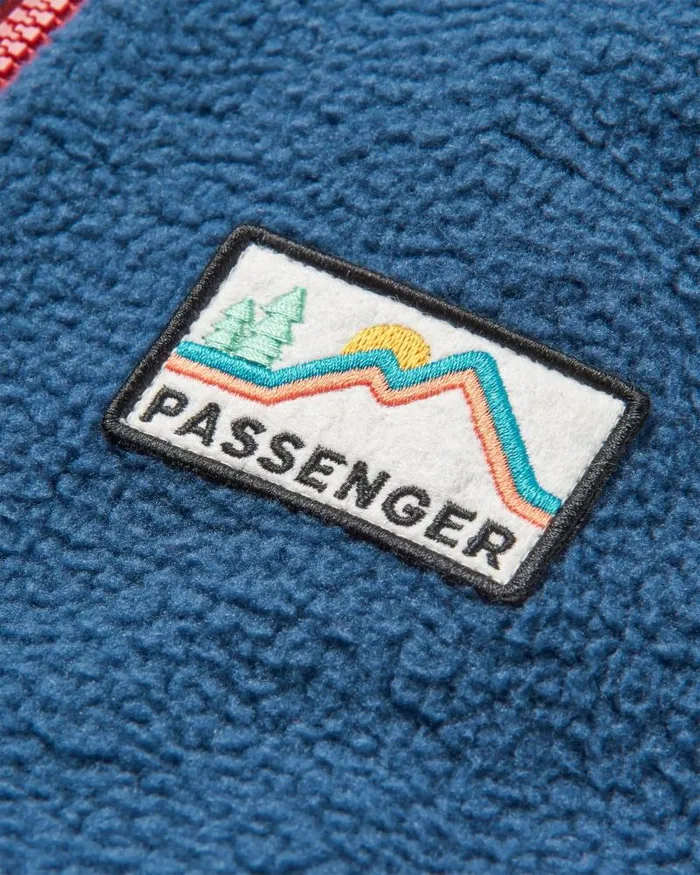 Passenger Tops North Coast 20 Full Zip Recycled Sherpa Fleece Dark Denim Dark Denim 8211 Women