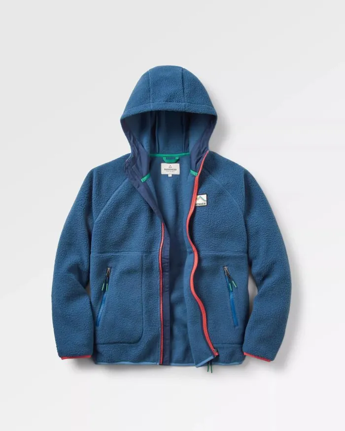 Passenger Tops North Coast 20 Full Zip Recycled Sherpa Fleece Dark Denim Dark Denim 8211 Women