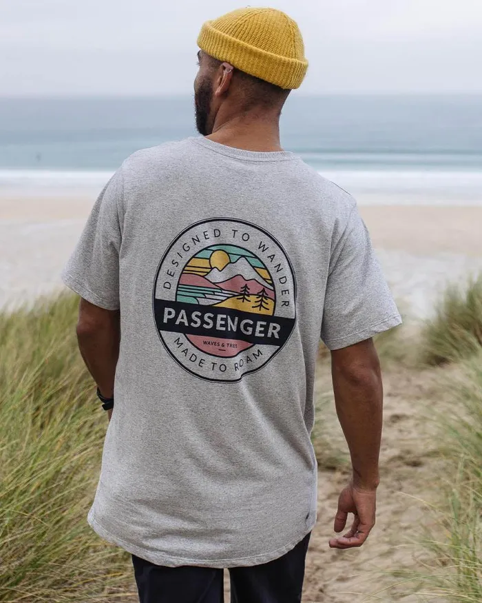 Passenger Tops Odyssey Recycled Cotton TShirt Grey Marl Grey Marl 8211 Men